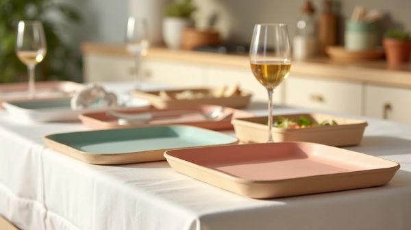 Sélection de plateaux en carton pour buffet élégants et pratiques